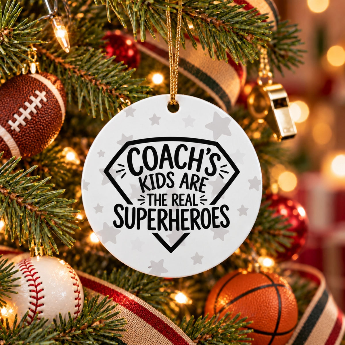 Coach's Kids are the Real Superheros Ornament