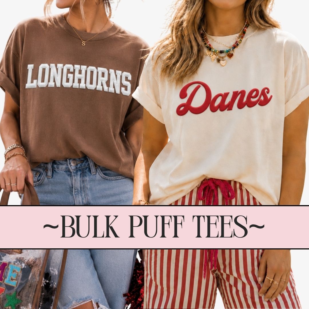 Custom Bulk Puff Print T-Shirts ($18 Each)