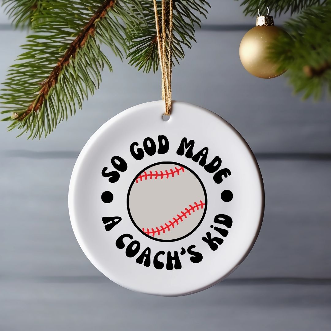 So God Made a Coach's Kid Ornament