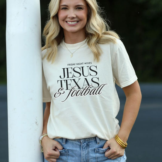 Jesus, Texas, & Football Tee