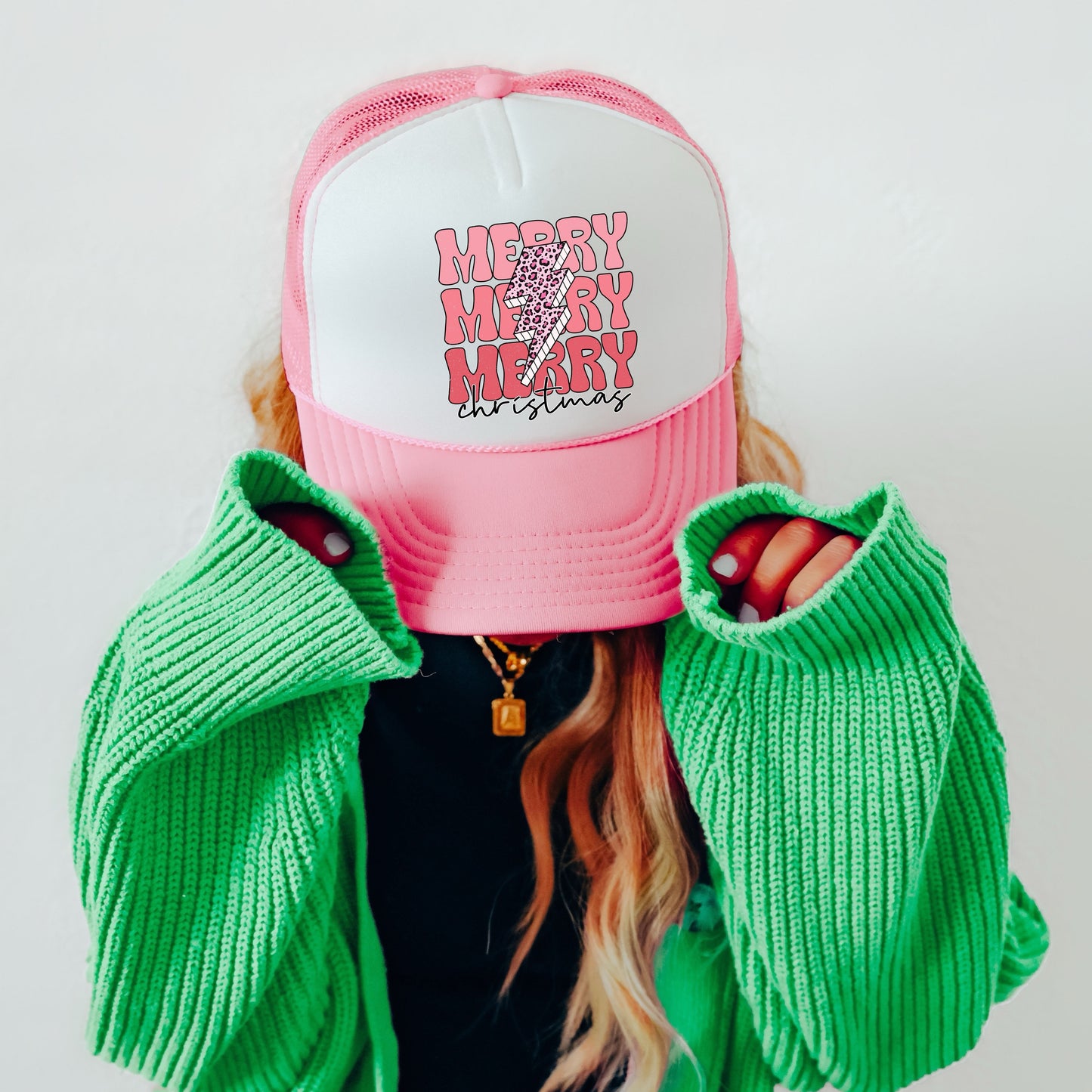 Retro Merry Christmas Trucker Hat