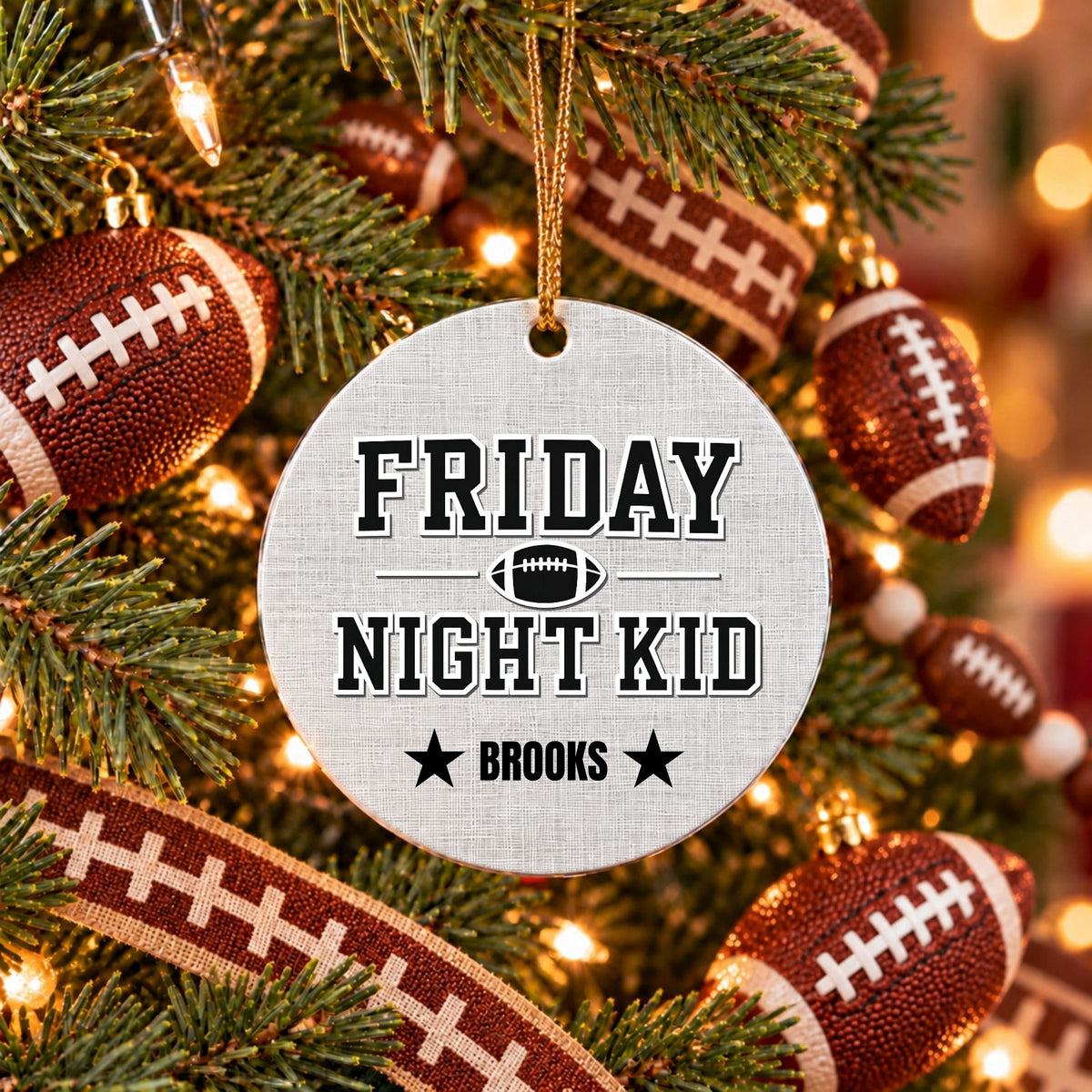 Custom Friday Night Kid Ornament