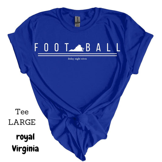 FNW Claim Invoice: - Virginia Football- Royal Blue Large Short sleeve