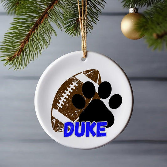 Custom Paw Print Dog Ornament