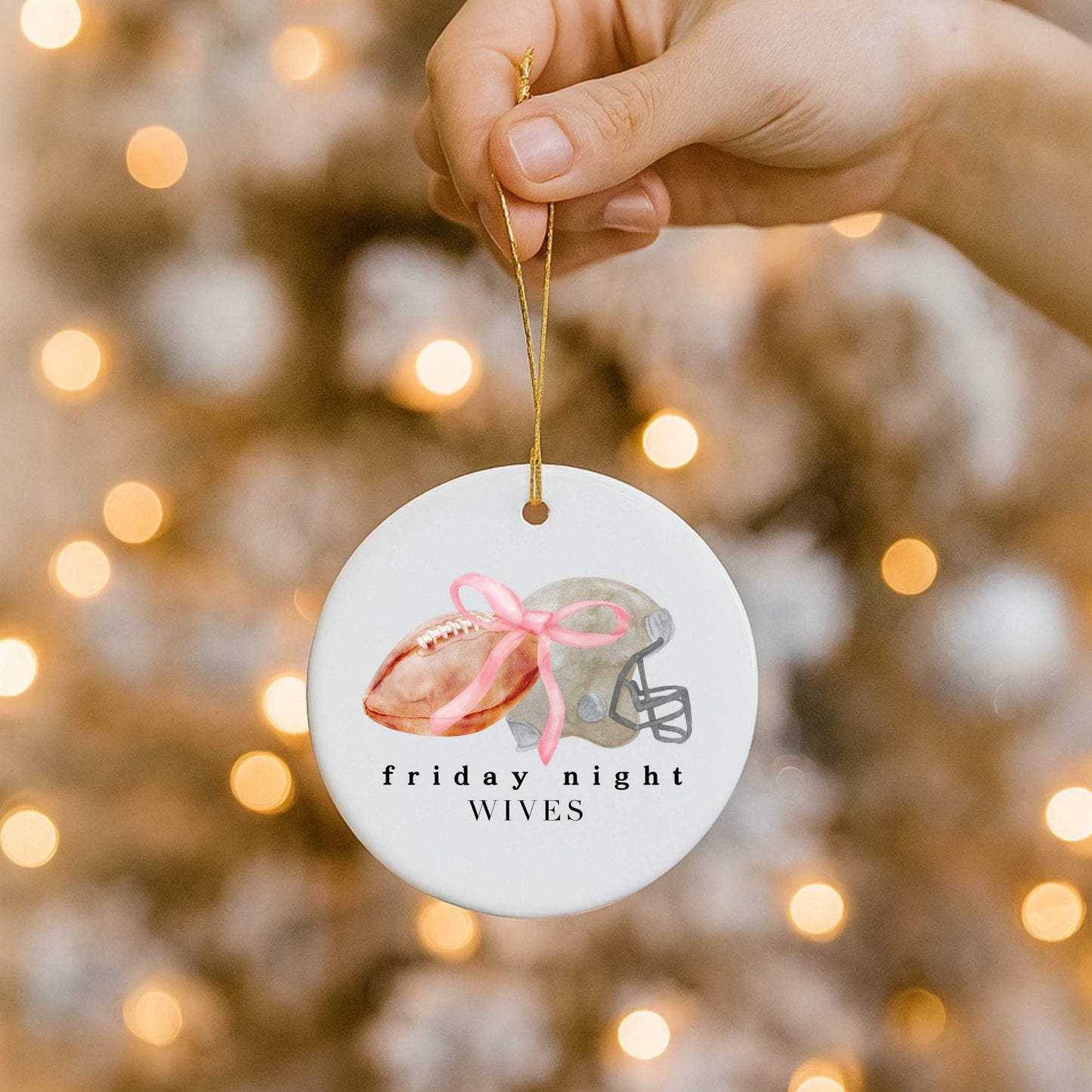 Friday Night Wives Bow Ornament