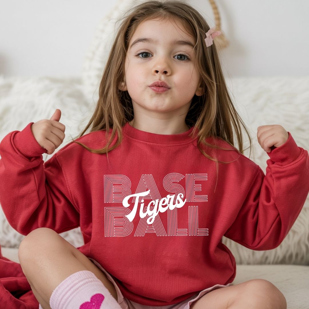 Kid's Baseball Mascot Crewneck