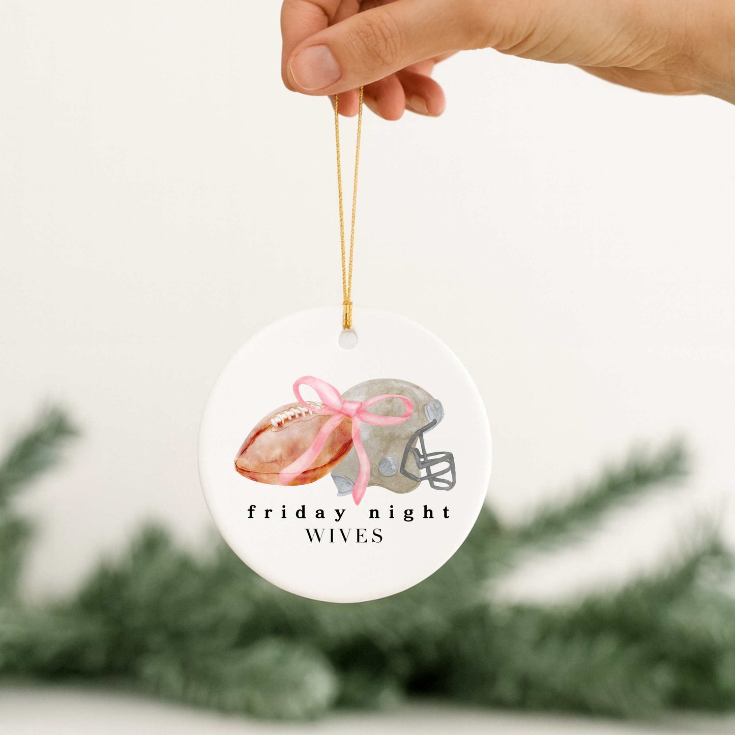 Friday Night Wives Bow Ornament