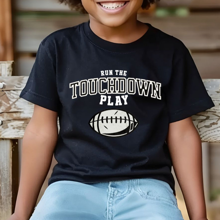 Run the Touchdown Play Kids Tee