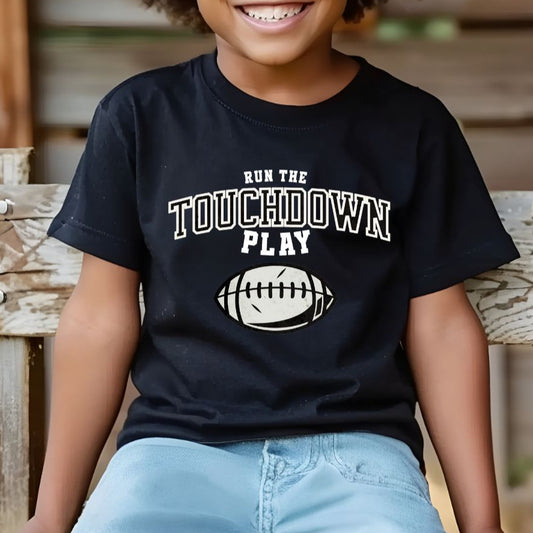 Run the Touchdown Play Kids Tee