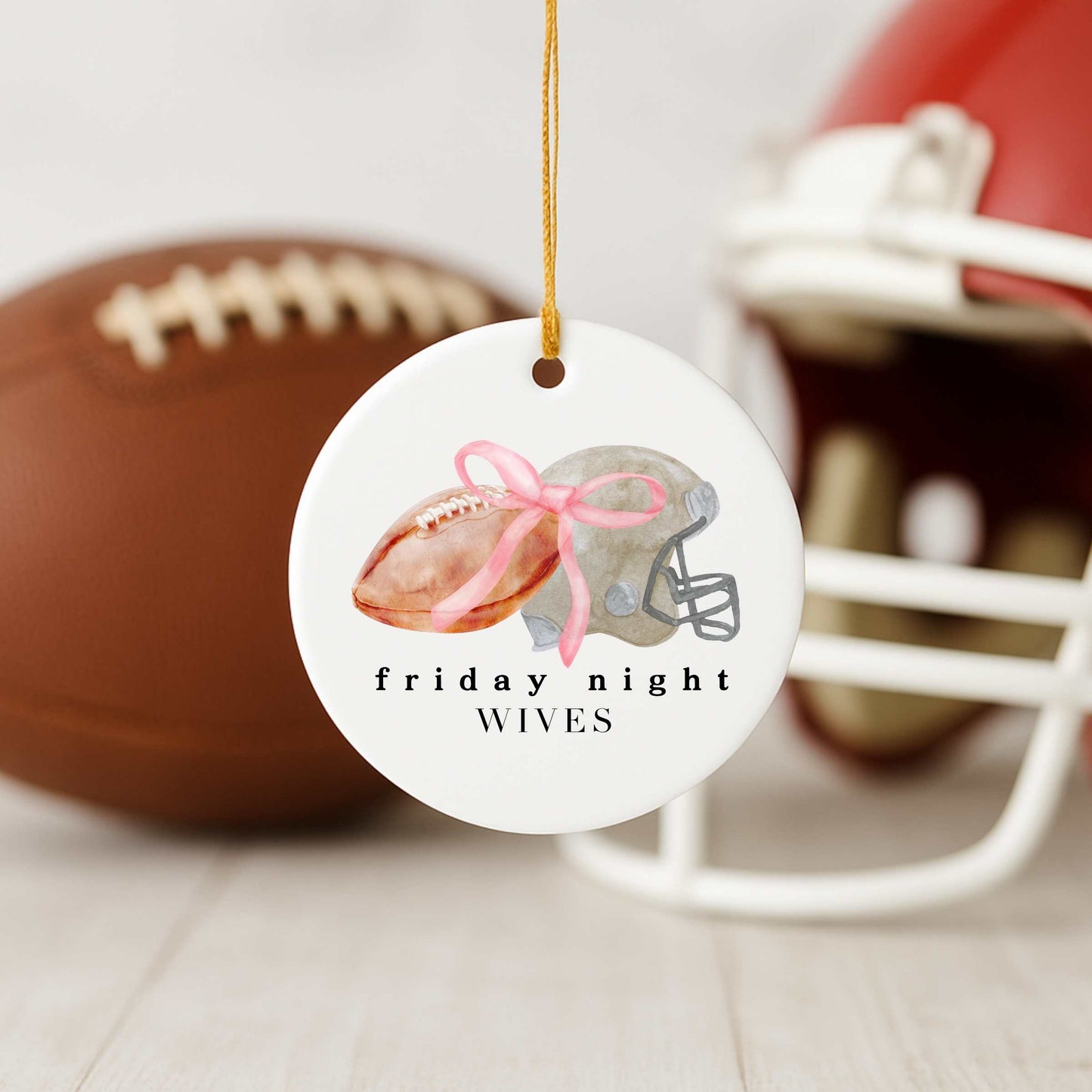 Friday Night Wives Bow Ornament