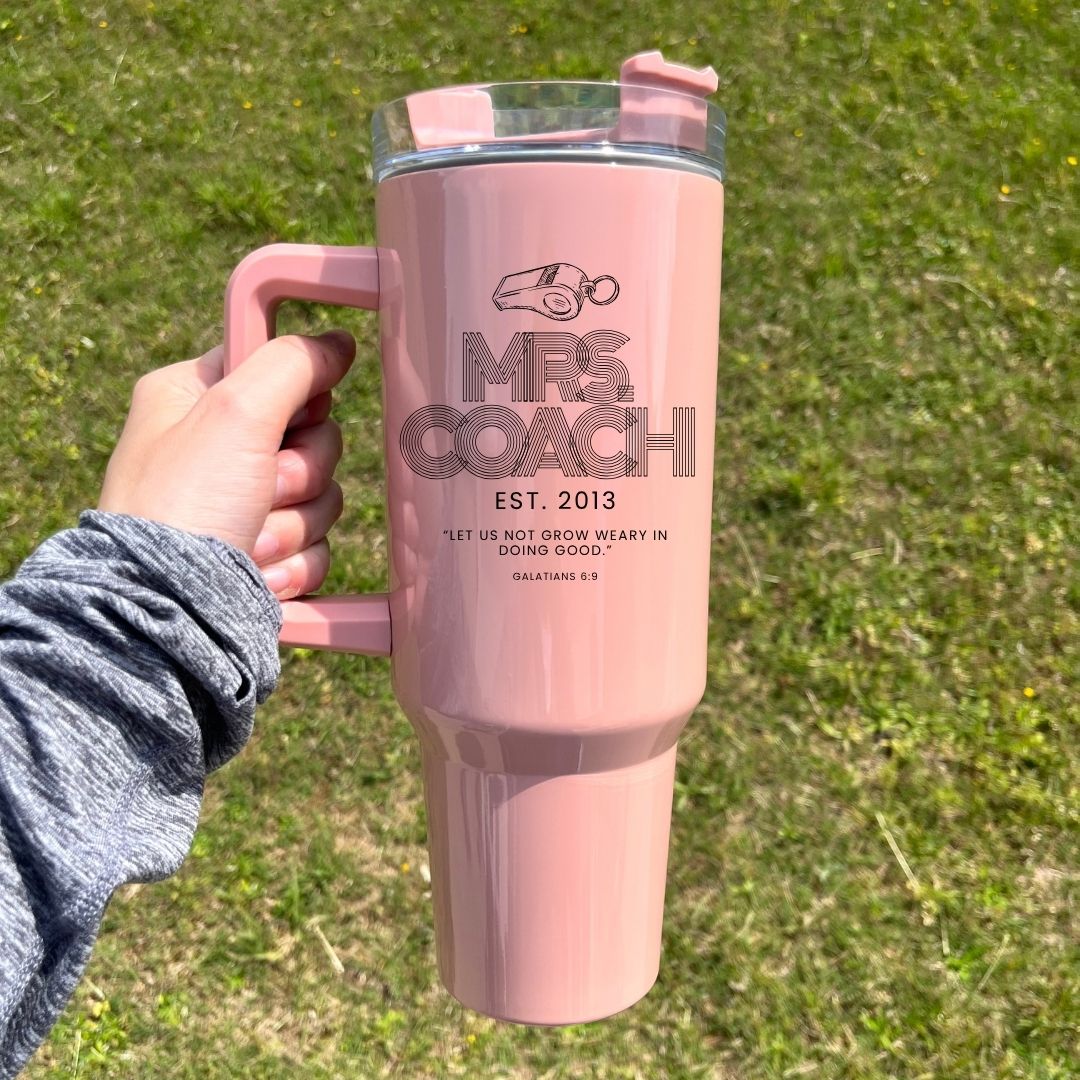 Mrs. Coach 40 oz Tumbler (4 Cup Colors)