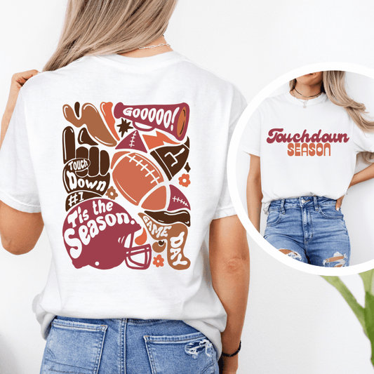 Retro Touchdown Season Tee/Crewneck