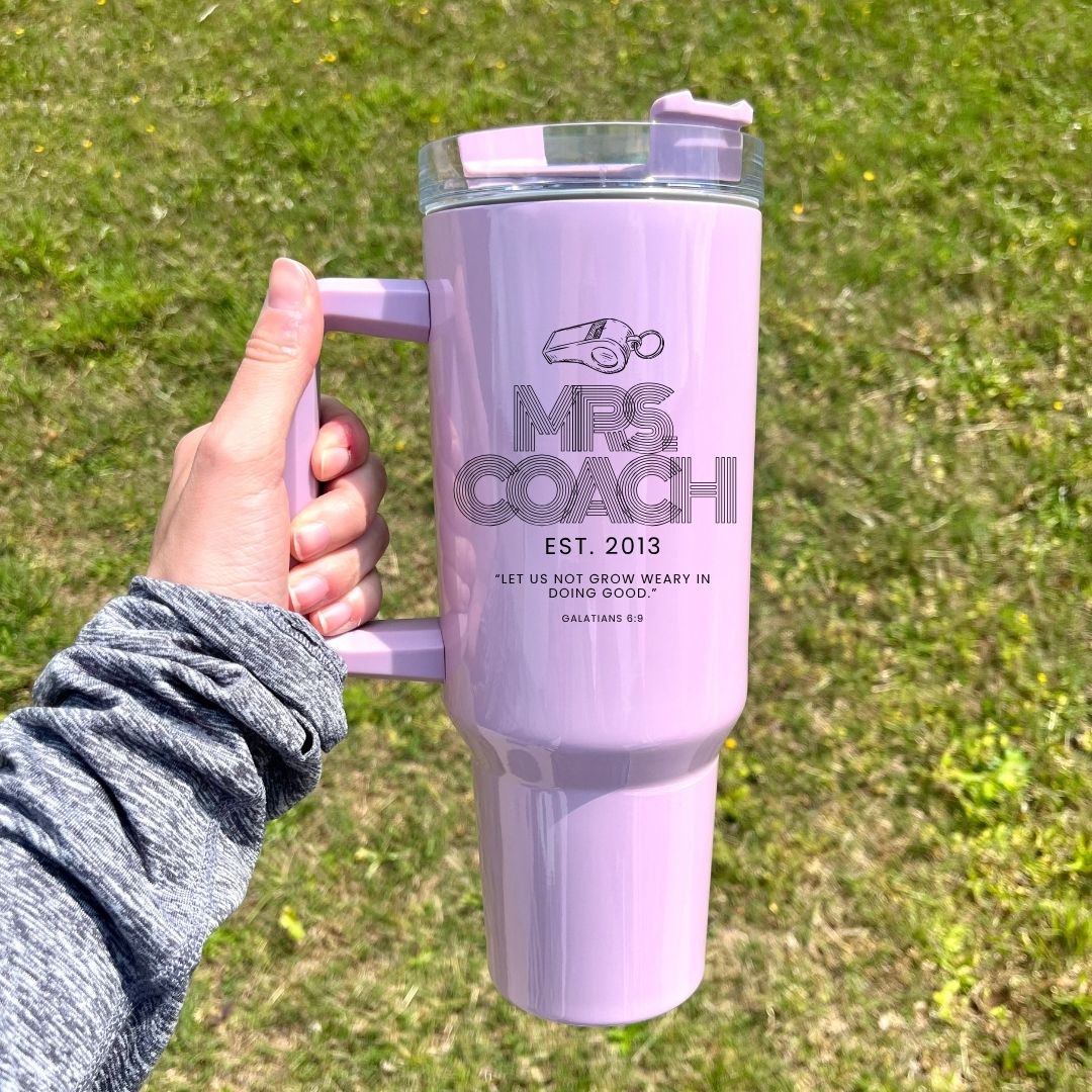 Mrs. Coach 40 oz Tumbler (4 Cup Colors)