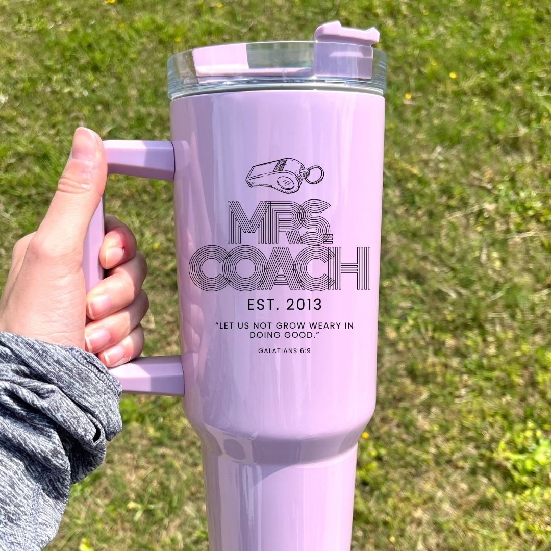 Mrs. Coach 40 oz Tumbler (4 Cup Colors)
