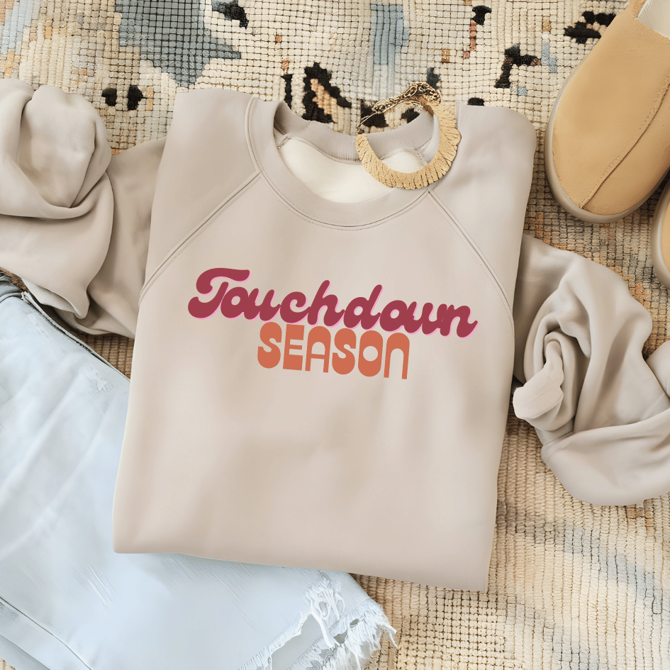 Retro Touchdown Season Tee/Crewneck