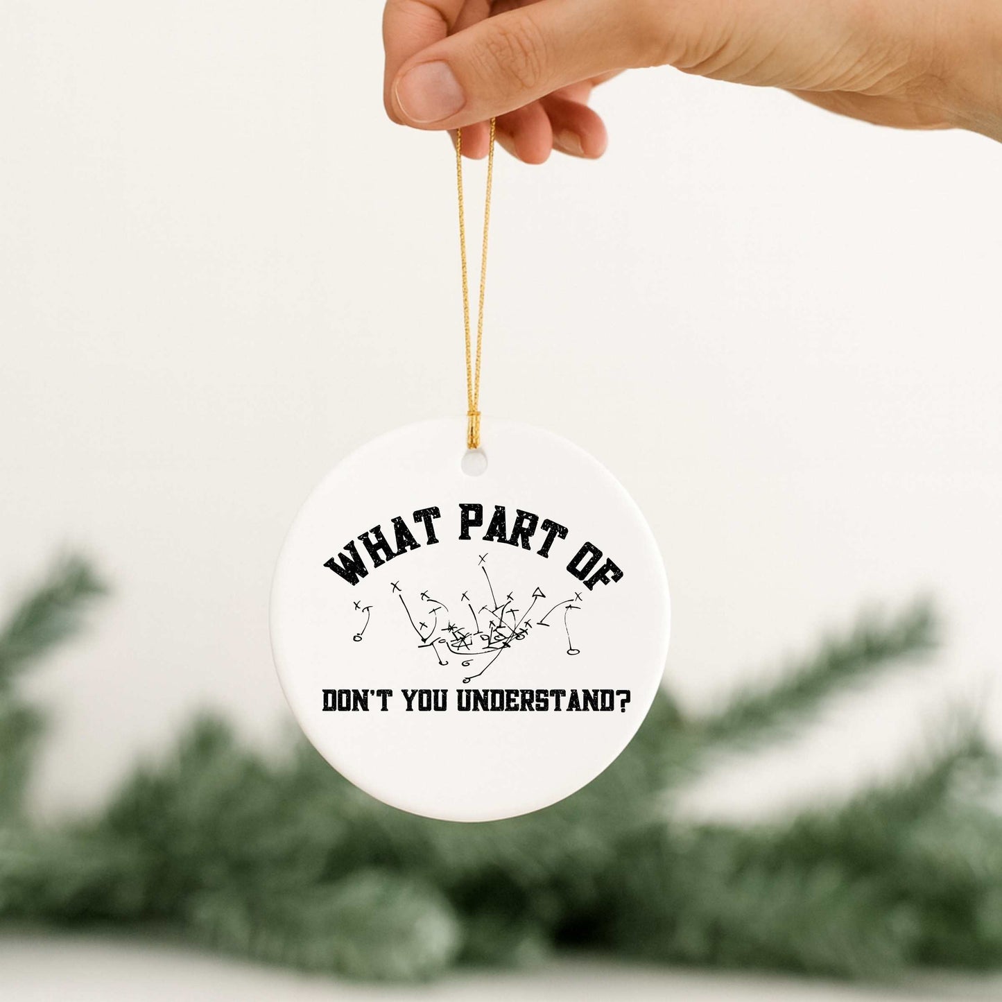 Funny Football Coach Ornament