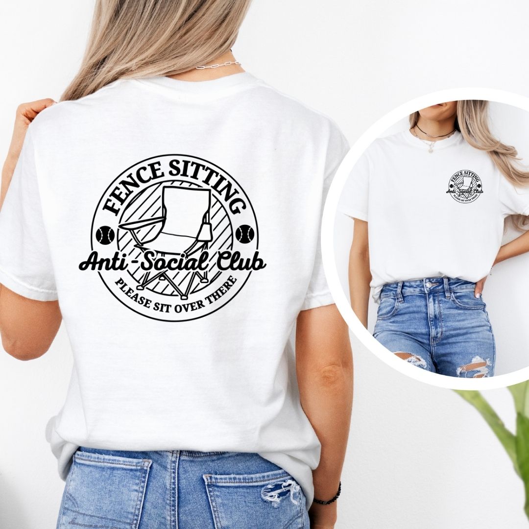 Fence Sitting Anti-Social Club Tee
