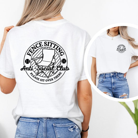 Fence Sitting Anti-Social Club Tee