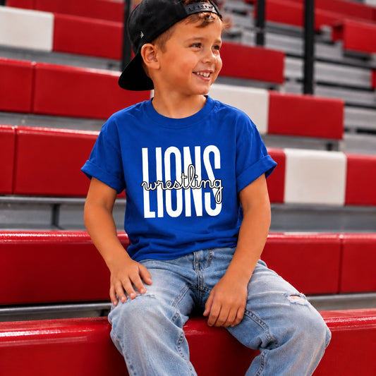 Custom Mascot Wrestling Kids Tee