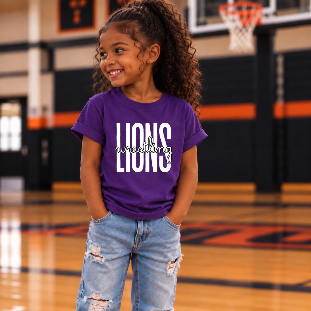 Custom Mascot Wrestling Kids Tee