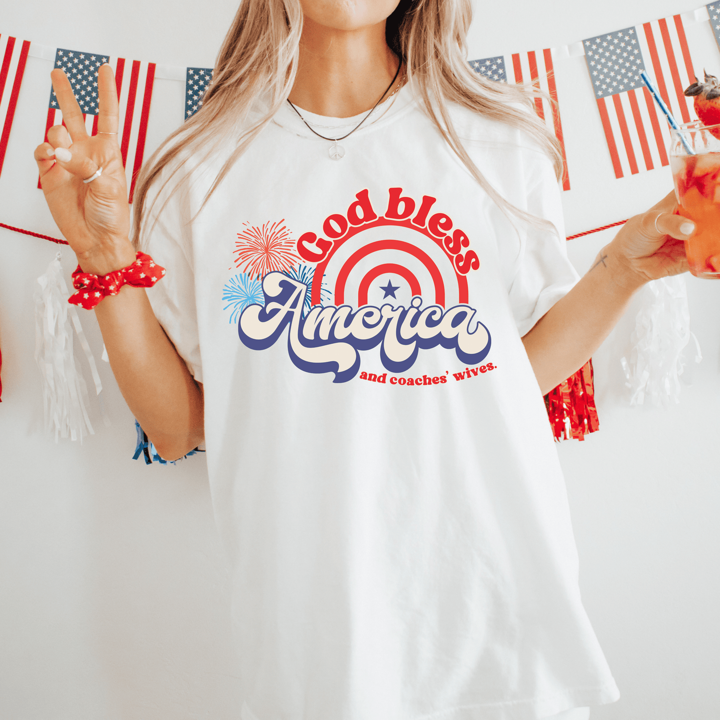 God Bless America and Coaches' Wives Tee