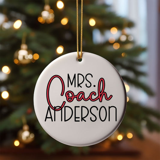 Custom Mrs. Coach Ornament