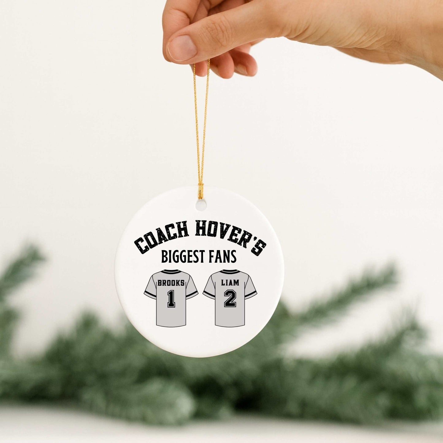 Custom Baseball Coach Ornament