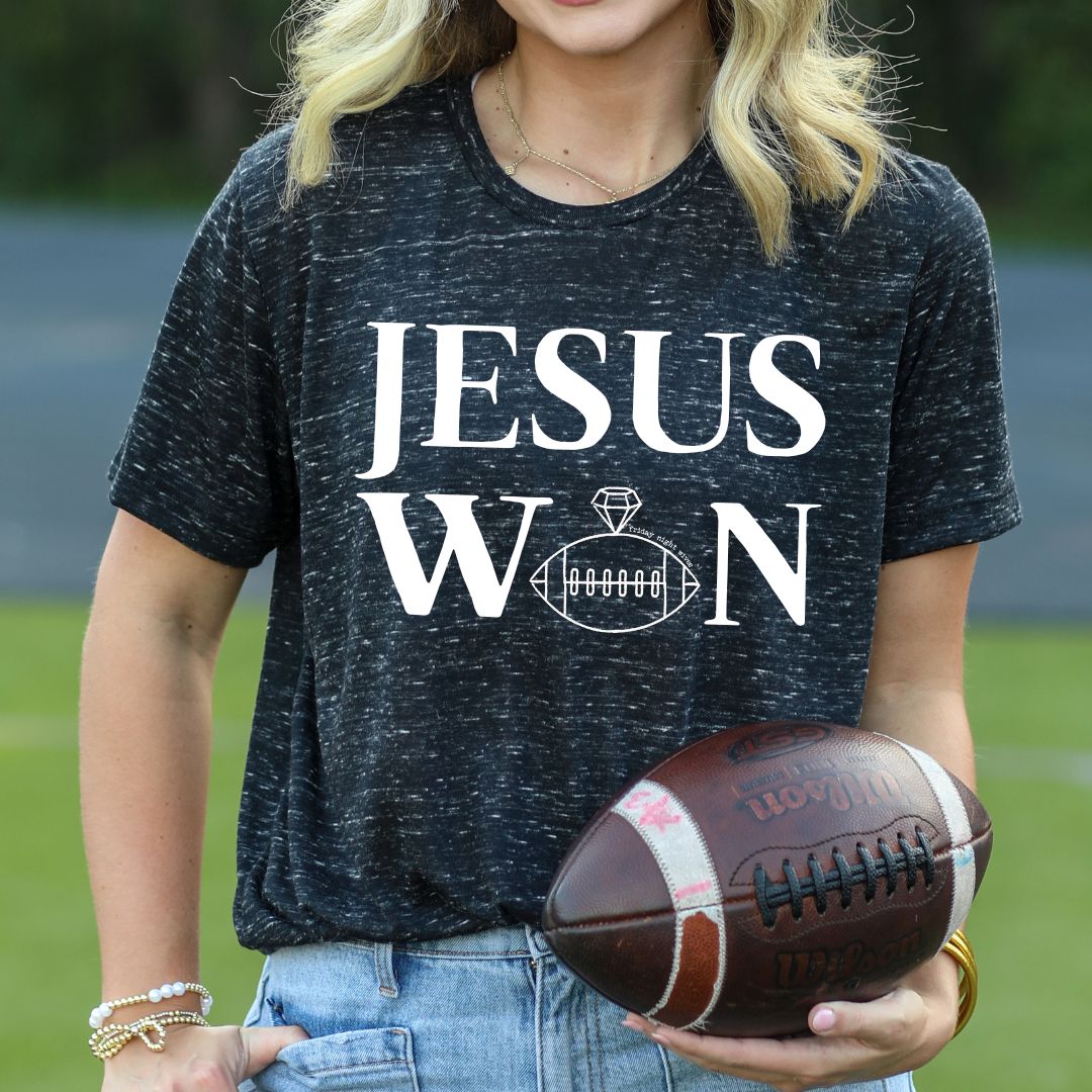 Jesus Won Marbled Tee