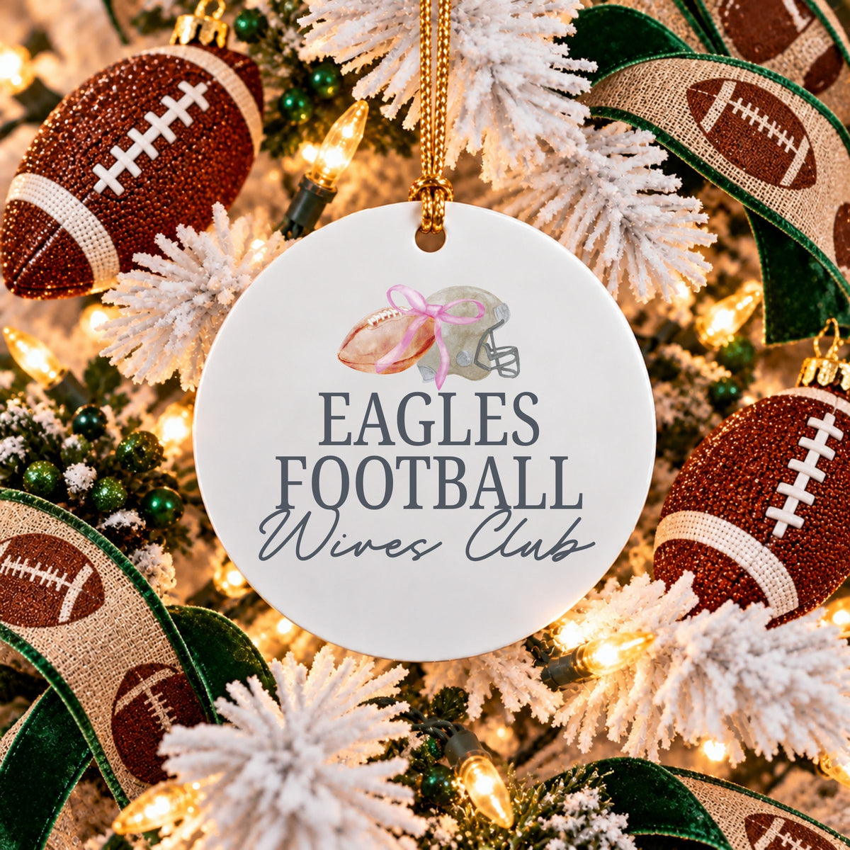 Custom Football Wives Club Ornament