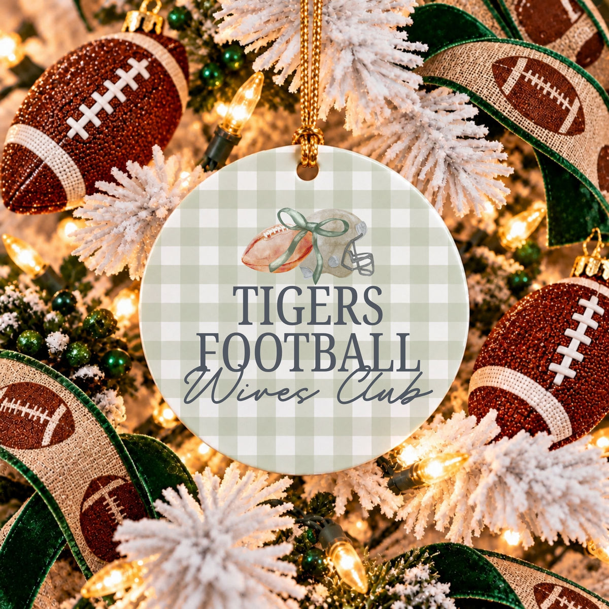 Custom Football Wives Club Ornament