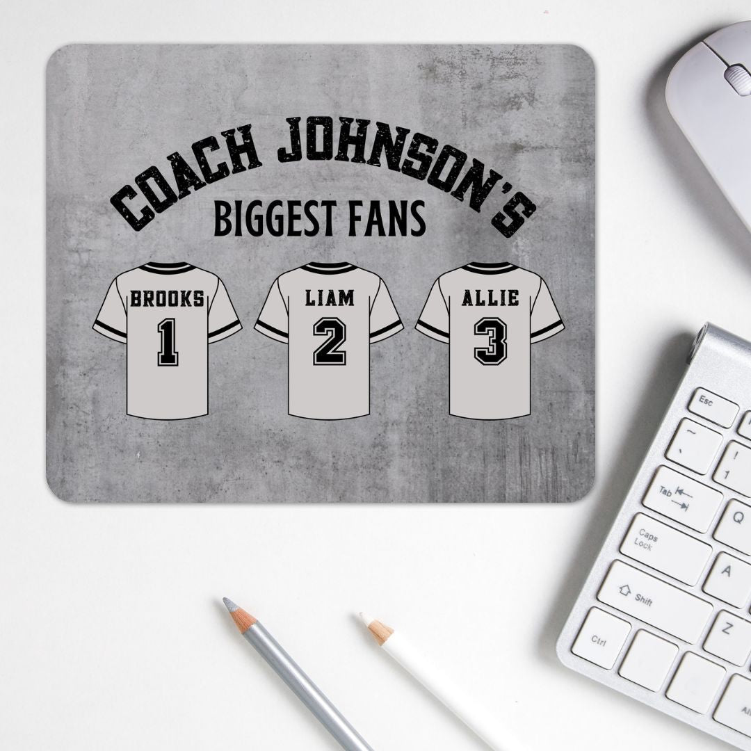 Dad Baseball Coach Mousepad- Coach Gift Idea