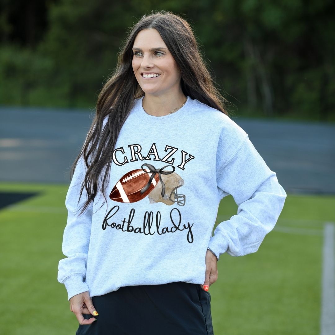 Crazy Football Lady Crewneck