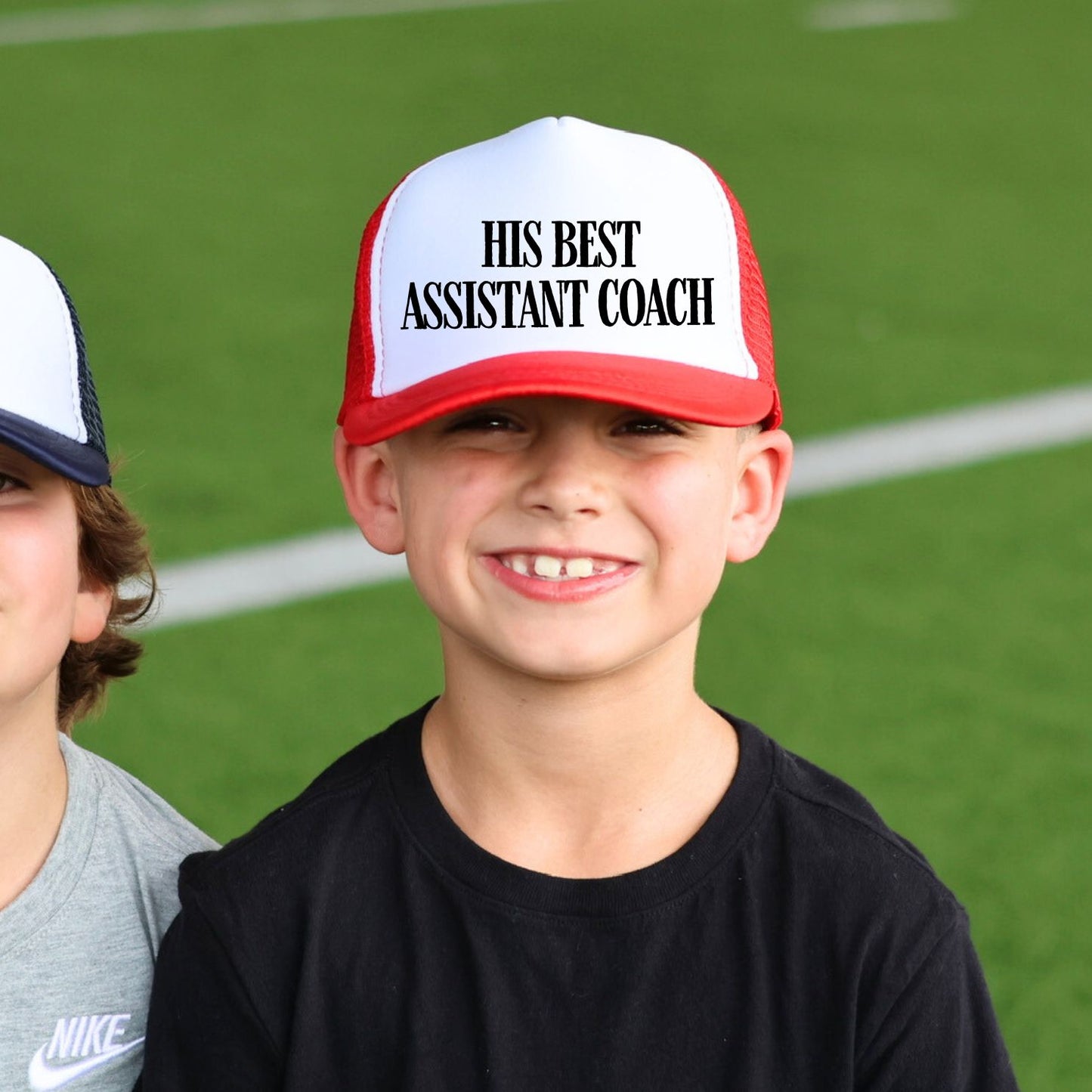 *YOUTH* His Best Assistant Coach Trucker Hat