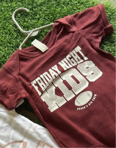 Maroon Friday Night Kids Onesie: 12 month
