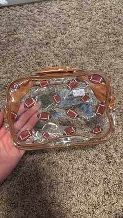 Football Clear Make up Bag