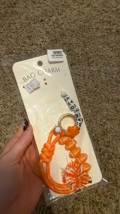 Orange Football Key Chain