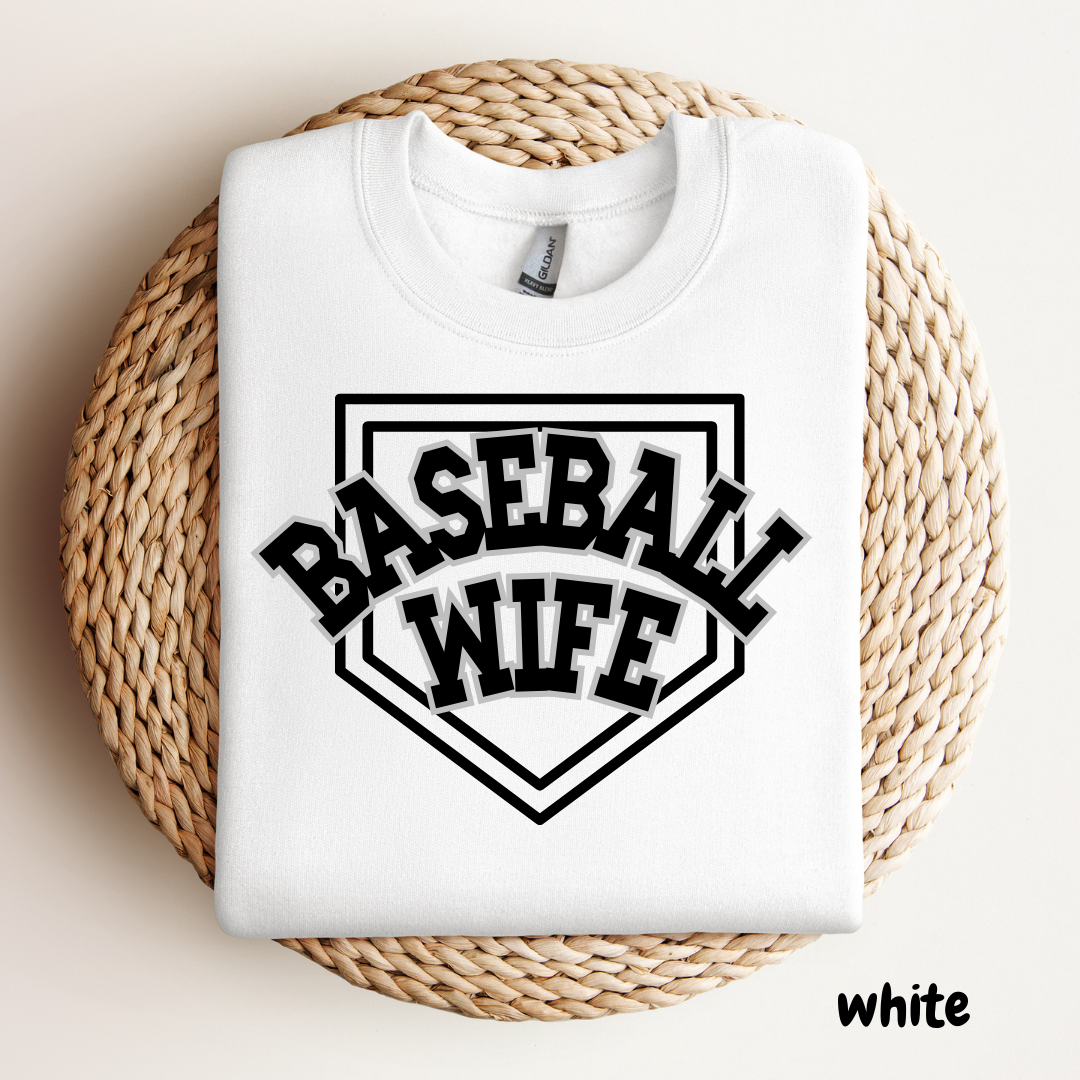 Baseball Wife - CREWNECK SWEATSHIRT