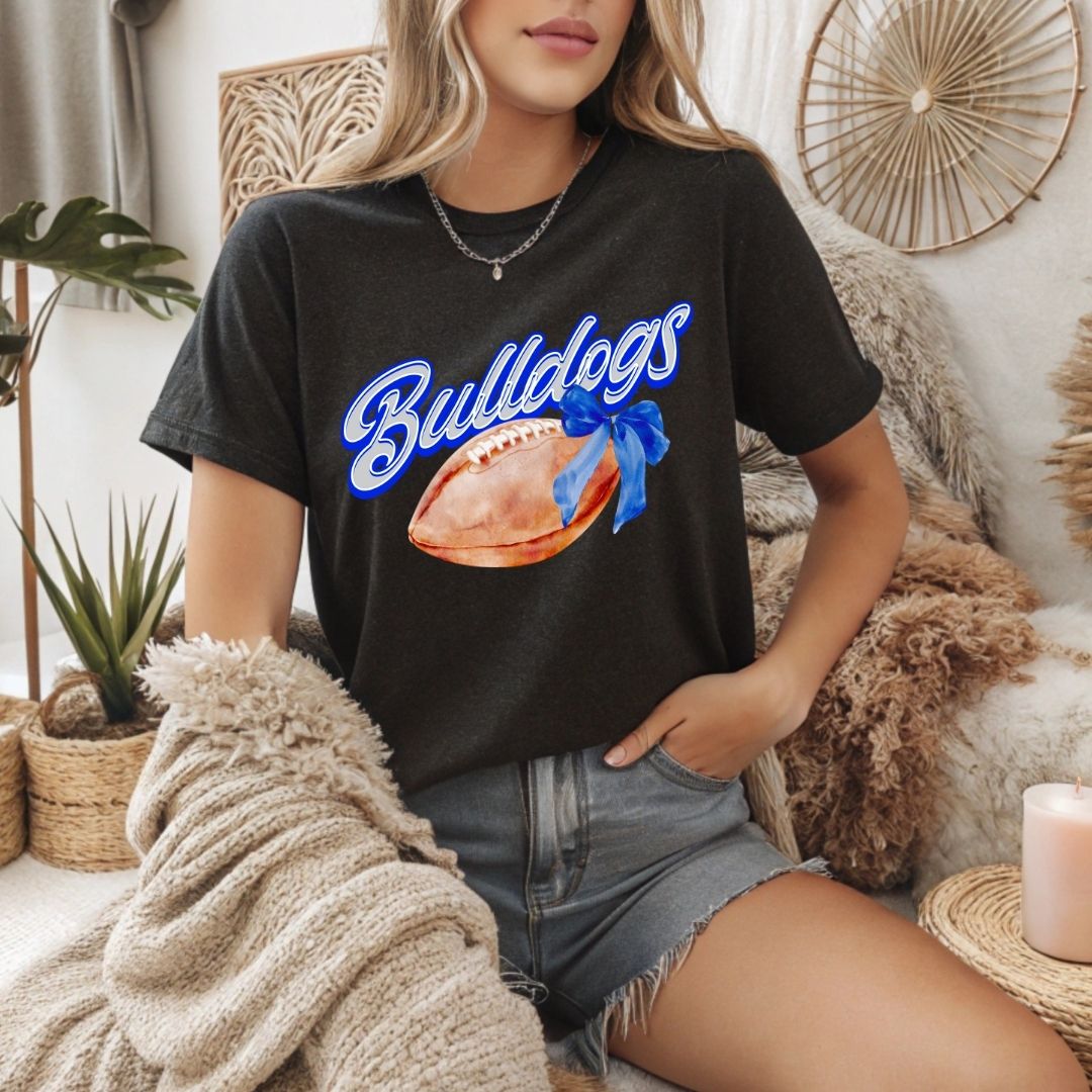 Mascot Bow & Football Tee