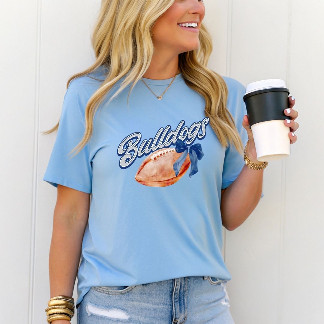 Mascot Bow & Football Tee