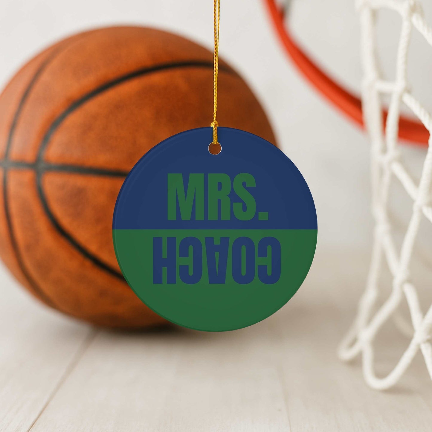 Two-Toned Mrs. Coach Ornament