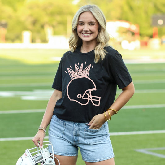 Princess Football Helmet Adult Tee
