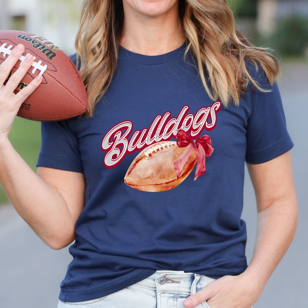 Mascot Bow & Football Tee