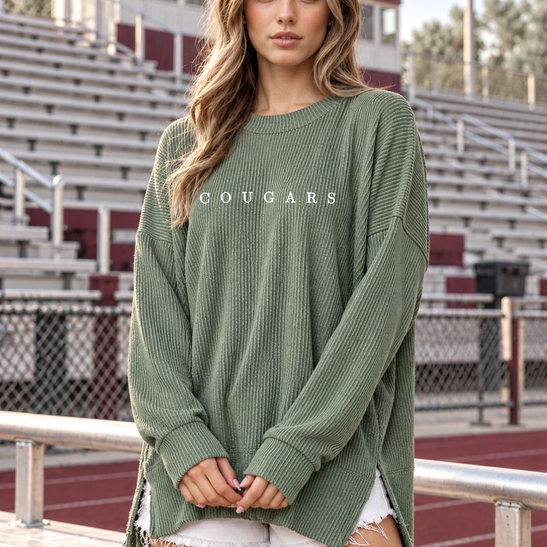 Custom Oversized Ribbed Sweatshirt