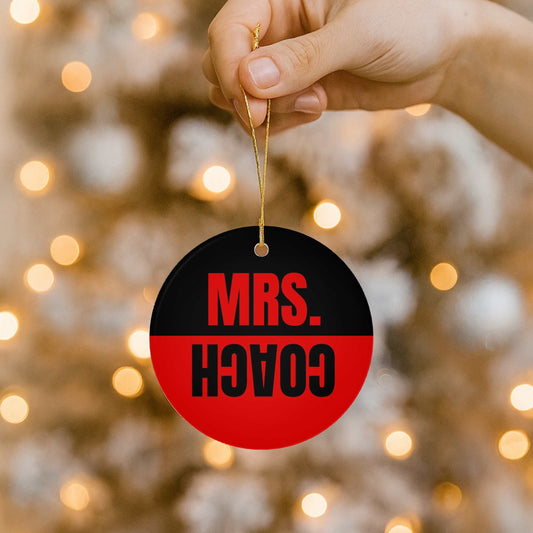 Two-Toned Mrs. Coach Ornament