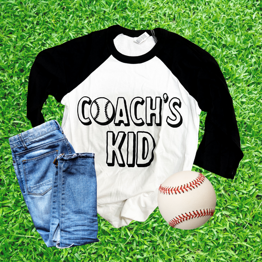 Coach's Kid Baseball Tee (Toddler, Youth) READY TO SHIP!