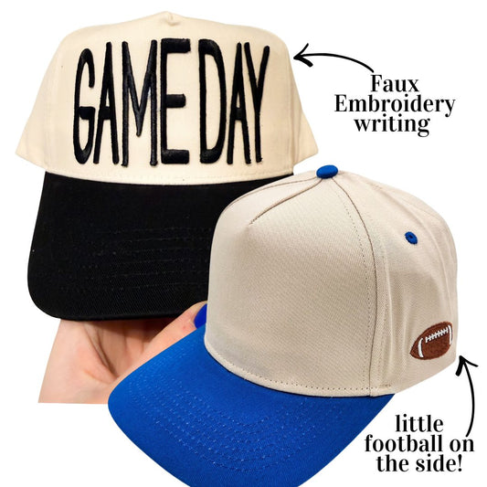 *PREORDER* Custom Football Faux Embroidery Hat