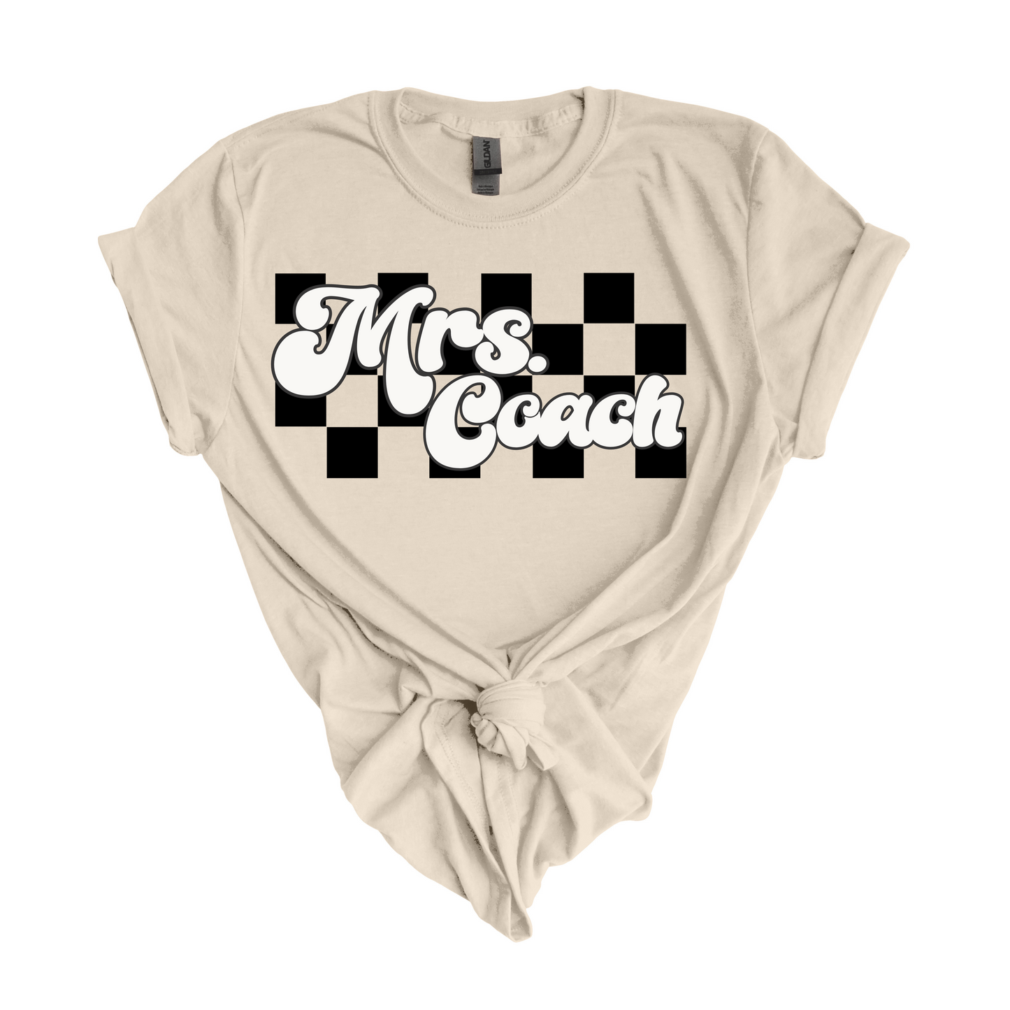 Mrs. Coach Checkered Tee