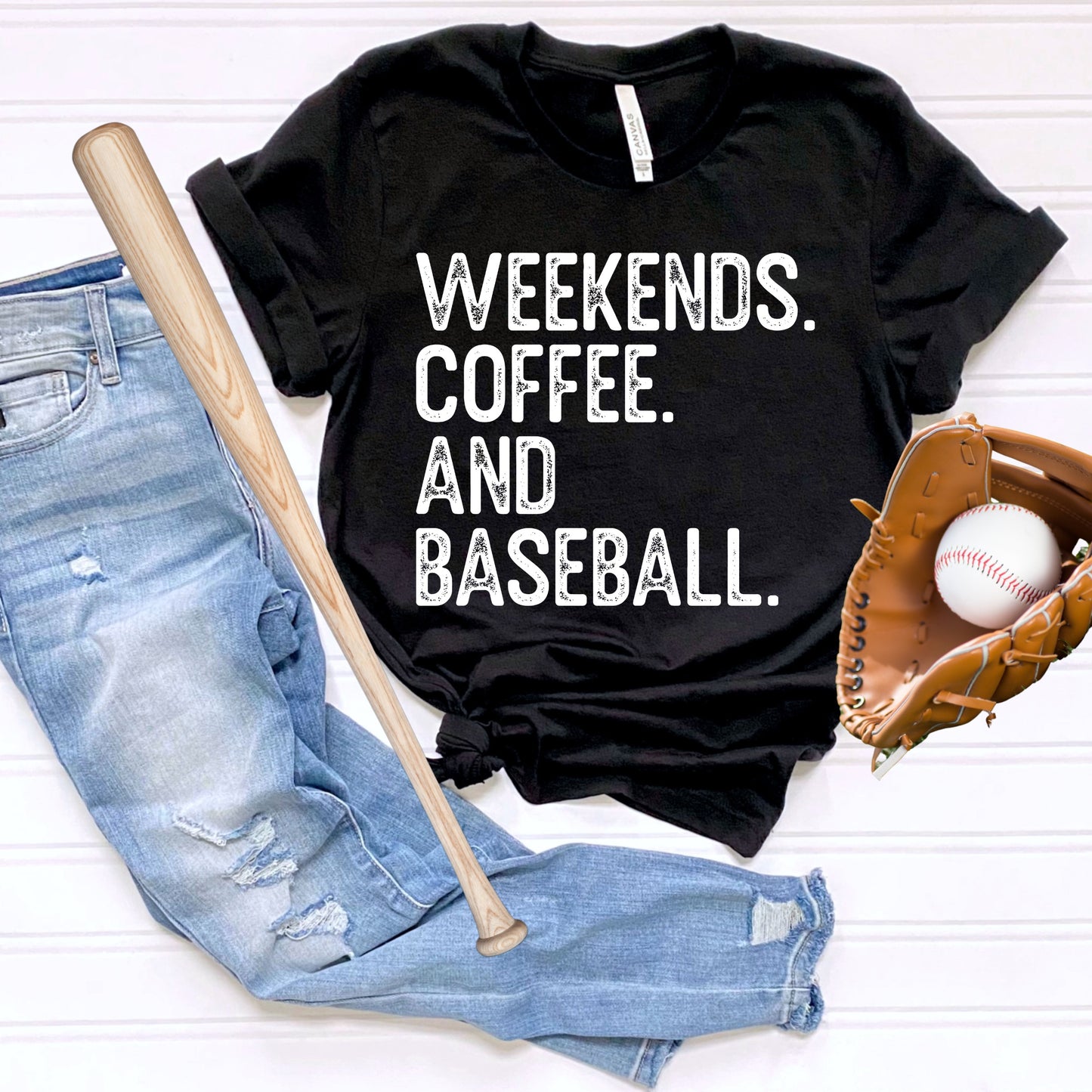 Weekends. Coffee. And Baseball Tee/Crewneck