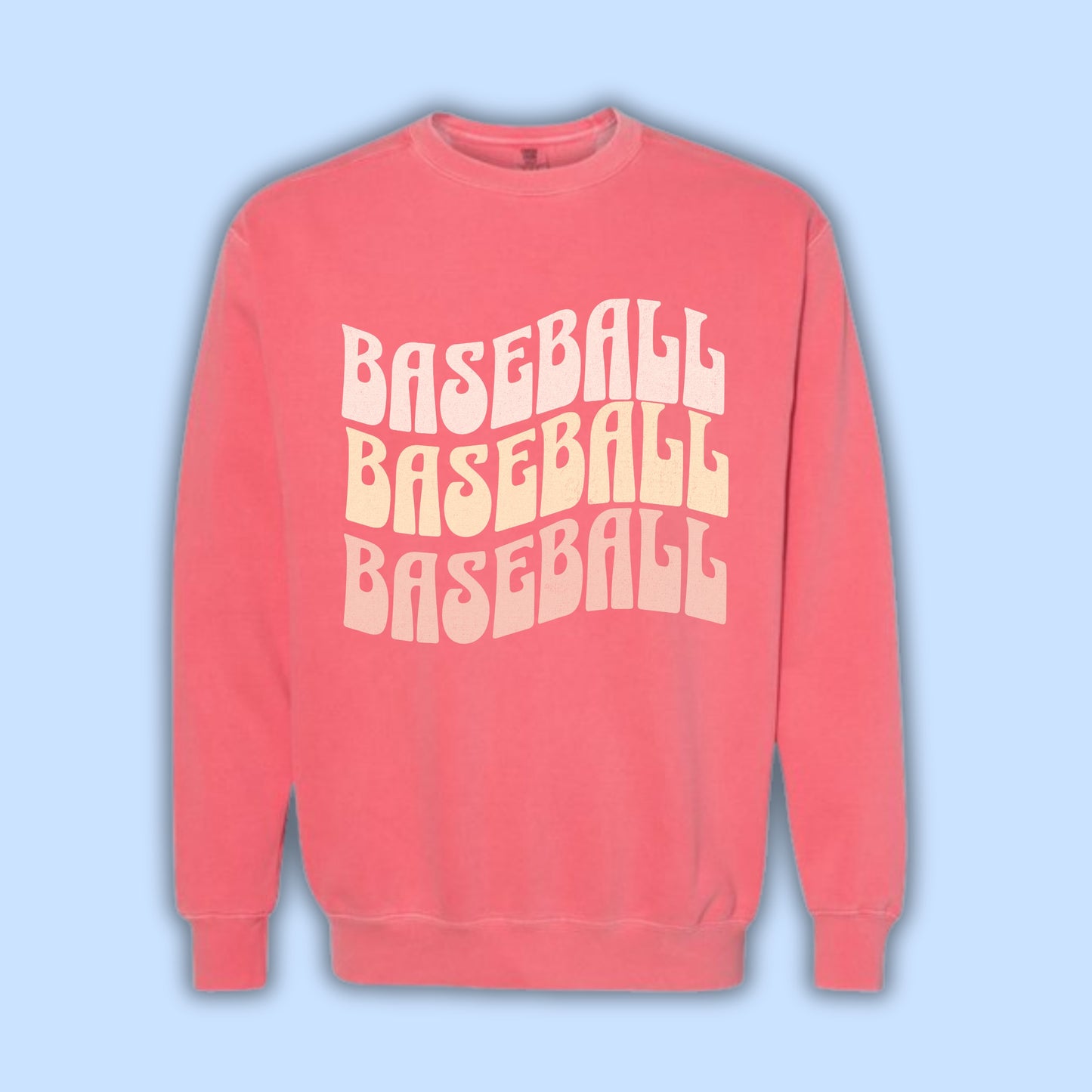 Retro Baseball Comfort Colors Crewneck