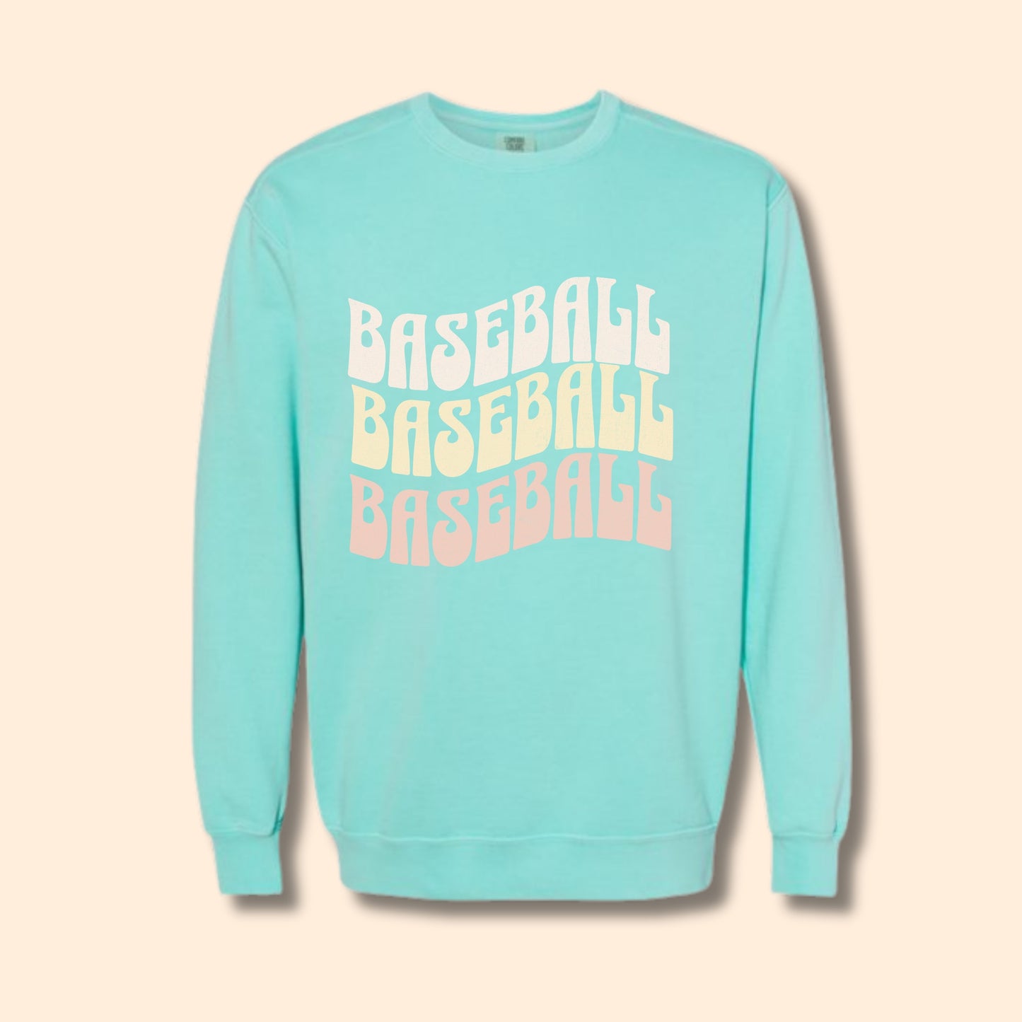 Retro Baseball Comfort Colors Crewneck